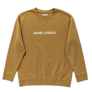 Banks Journal Label Crew Graphic Fleece Bronze Xl