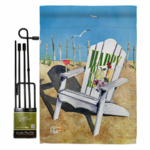 Beachside Happy Hour Happy Hour & Drinks Beverages Garden Flag Set