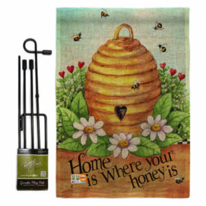 Bee Hive Home Garden Friends Bugs & Frogs Garden Flag Set