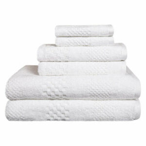 Bellwood 6 Piece Bath Towel Set in White