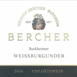 Bercher 2016 Weissburgunder Burkheimer - Pinot Blanc White Wine