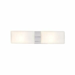 Besa Lighting Chrome Besa Lighting 2WT-888607 Lido 2 Light 21" Wide Bath Bar with Glass Shades... Model 2WT-888607-CR (Indoor Lighting)