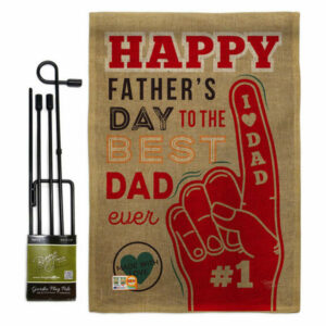 Best Dad Ever Summer Father's Day Garden Flag Set