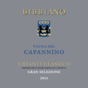 Bibbiano 2016 Vigna del Capannino Chianti Classico Grand Selezione - Sangiovese Red Wine