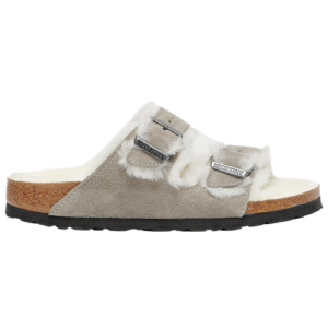 Birkenstock Womens Birkenstock Arizona Shearling - Womens Shoes Gray/Brown Size 06.0