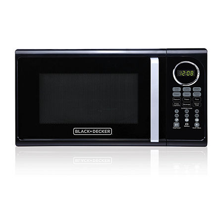 Black+Decker EM925ACP 0.9 Cu. Ft. Digital Microwave, Pull handle, One Size , Black