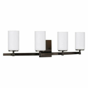 Blacksmith Retreat - Four Light Bath Vanity Brushed Oil Rubbed Bronze