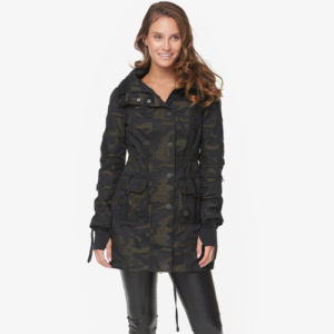 Blanc Noir Womens Blanc Noir Camo Anorak - Womens Black/Black Size XS