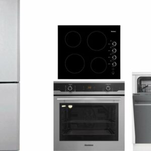 Blomberg 4 Piece Kitchen Appliances Package with Bottom Freezer Refrigerator and Dishwasher in Stainless Steel BLRECTWODW10