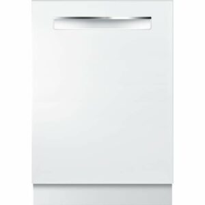 Bosch SHPM65Z5N 500 Series 24 Inch Wide 16 Place Setting Energy Star Rated Built-In Fully Integrated Dishwasher with Pocket Handle White Dishwashers