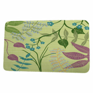 Botanical Blooms Botanical Floral Print Bath Mat, Green, 21"x34"