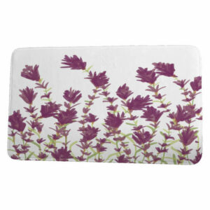 Botanical Blooms Lavender Floral Print Bath Mat, Purple, 21"x34"