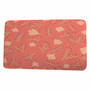 Botanical Blooms Spring Blooms Floral Print Bath Mat, Coral, 17"x24"