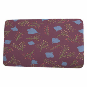 Botanical Blooms Spring Blooms Floral Print Bath Mat, Purple, 21"x34"