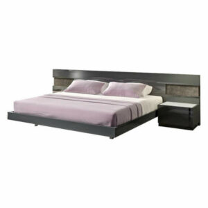 Braga Premium Bedroom Set, King Bed and 2 Nightstands