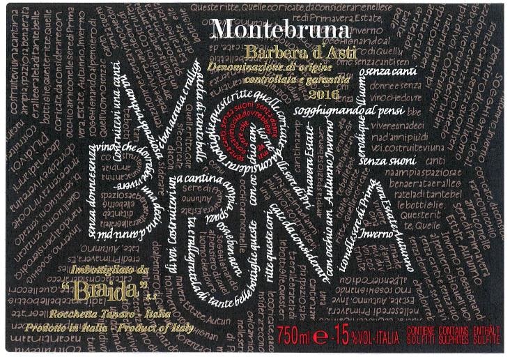 Braida 2016 Montebruna Barbera d'Asti - Red Wine