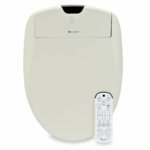 Brondell S1400-E Swash Elongated Bidet Seat with Wireless Remote Warm Air Dryer and Nightlight Technology Biscuit Accessory Bidet Seats Elongated