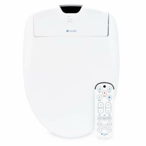 Brondell S1400-E Swash Elongated Bidet Seat with Wireless Remote Warm Air Dryer and Nightlight Technology White Accessory Bidet Seats Elongated