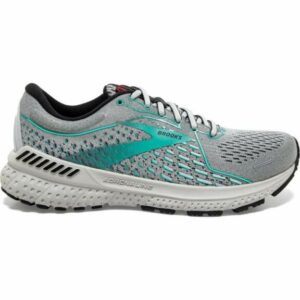 Brooks Women's Adrenaline GTS 21 Running Shoes Gray/Dark Green, 13 - Women's Running at Academy Sports