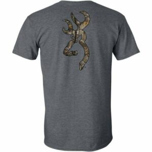 Browning Men's Classic Distressed Buckmark T-Shirt Gray Light, X-Large - Men's Outdoor Graphic Tees at Academy Sports