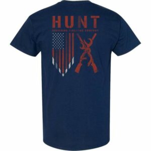 Browning Mens Hunt Flag 2.0 Graphic T-Shirt Navy Blue, Large - Men's Outdoor Graphic Tees at Academy Sports