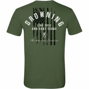 Browning Mens Hunt Tough Graphic T-Shirt Green Dark, Large - Men's Outdoor Graphic Tees at Academy Sports