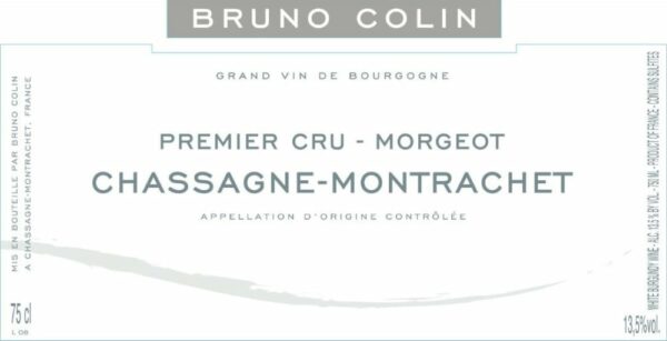 Bruno Colin 2017 Chassagne Montrachet Morgeot Premier Cru - Chardonnay White Wine