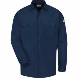 Bulwark Men's Midweight FR ComforTouch Work Shirt Navy Blue, 3X-Large Tall - Men's Longsleeve Work Shirts at Academy Sports