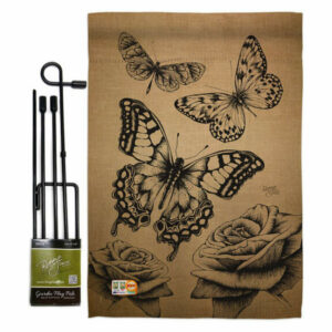 Butterflies Garden Friends Bugs & Frogs Garden Flag Set