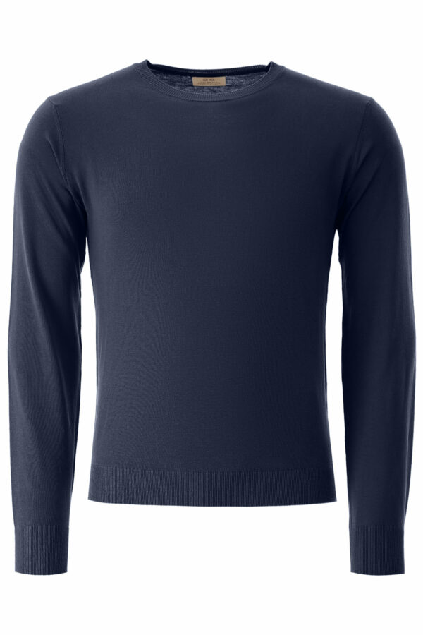 CC COLLECTION CORNELIANI COTTON SWEATER 54 Blue Cotton