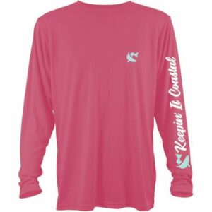 CCA Coastal Conservation Association Men's Keepin' It Coastal T-Shirt Pink Dark, Medium - Men's Outdoor Graphic Tees at Academy Sports