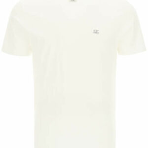 CP COMPANY T-SHIRT WITH MICRO LOGO PRINT S White Cotton