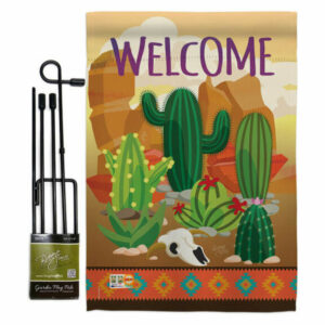 Cactus Country & Primitive Southwest Garden Flag Set