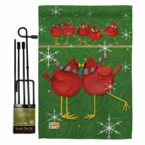 Callin All Cardinals Winter Winter Wonderland Garden Flag Set