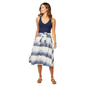 Carve Designs Amaya Skirt - Women's Navy Sunrise Stripe Md