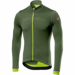 Castelli Light Winter Bib Tight - Military Green-Yellow Fluo