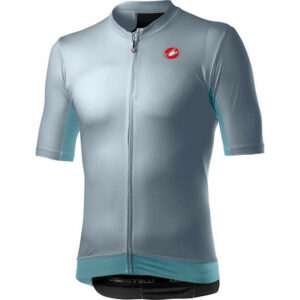 Castelli Vantaggio Jersey - M - Vortex Grey-Winter Sky