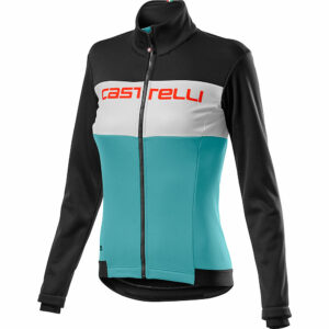 Castelli Women's Como Jacket - Light Black-White-Celeste