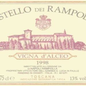 Castello dei Rampolla 1998 d'Alceo - Bordeaux Blends Red Wine