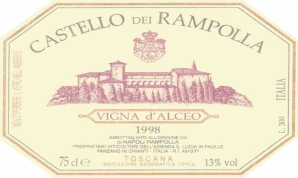 Castello dei Rampolla 1998 d'Alceo - Bordeaux Blends Red Wine