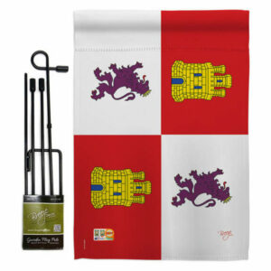 Castile and Len Flags of the World Nationality Garden Flag Set