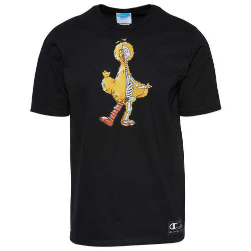 Champion Mens Champion Big Bird T-Shirt - Mens Black/Black Size L