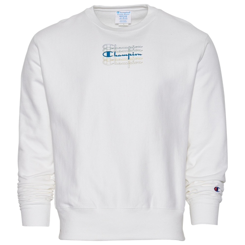 Champion Mens Champion Gradient Vintage Crew - Mens White/Multi Size L