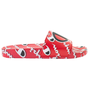 Champion Mens Champion IPO Mega Script Slides - Mens Shoes Red/Black/White Size 09.0