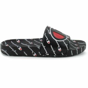 Champion Men's IPO Repeat C Slides Black/White, 8 - Soccer Slides at Academy Sports