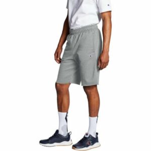 Champion Men's Powerblend Fleece Shorts 10 in Light Gray, Medium - Men's Athletic Core Bottoms at Academy Sports