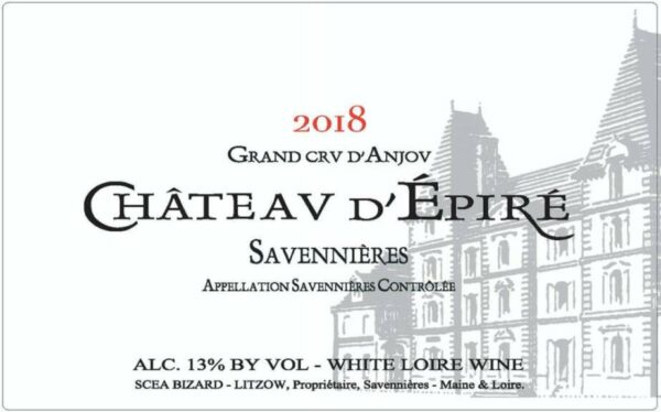 Chateau d'Epire 2018 Savennieres Grand Cru d'Anjou - Chenin Blanc White Wine