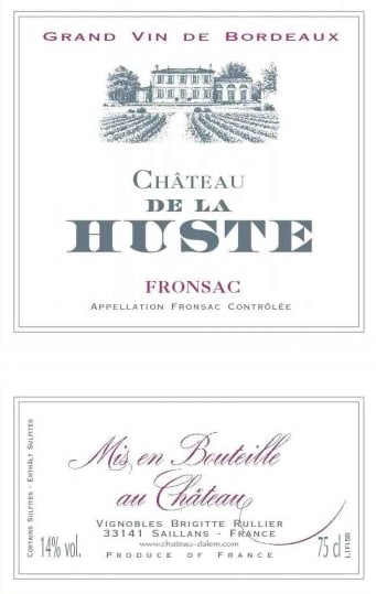 Chateau de la Huste 2018 - Bordeaux Blends Red Wine