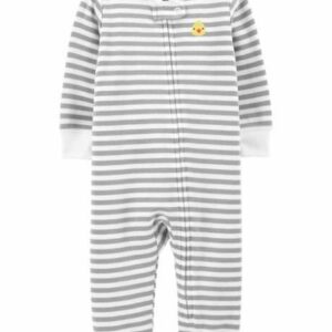 Chick Striped Zip-Up Footless Sleep & Play