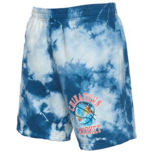 Chinatown Market Mens Chinatown Market Basketball Globe Tie Dye Shorts - Mens Blue/White Size L